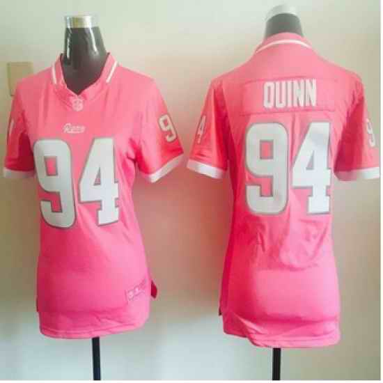 Women New Rams #94 Robert Quinn Pink NFL Elite Bubble Gum Jersey